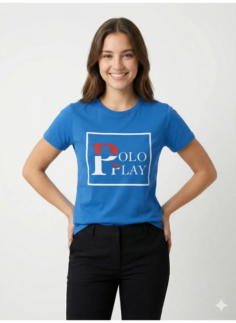 لعب البولو Girls Graphic T-shirt -ROYAL BLUE